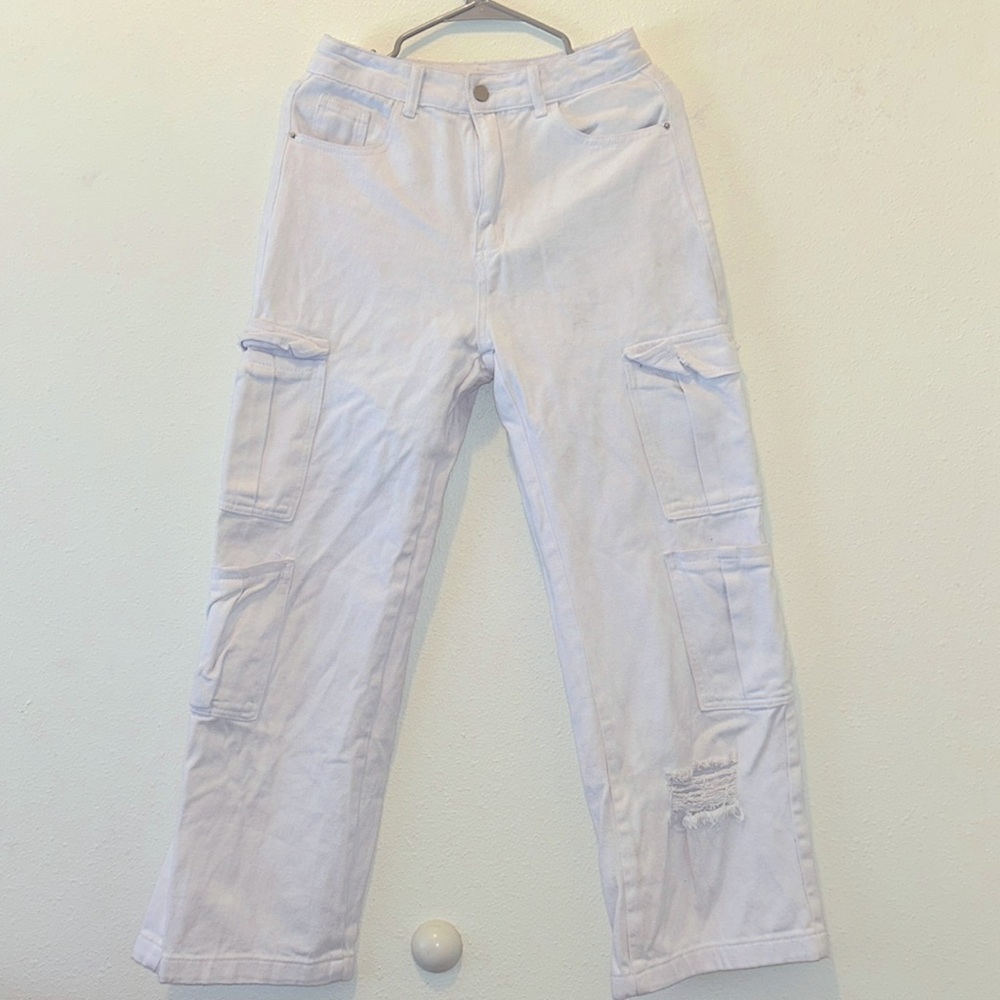Medium White Cargo Pants